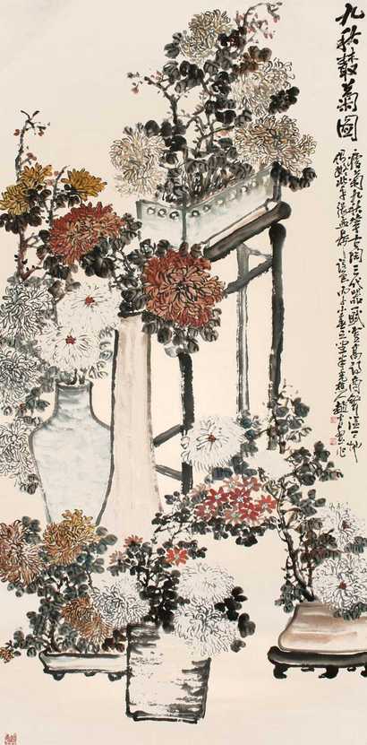 赵云壑 花卉 立轴